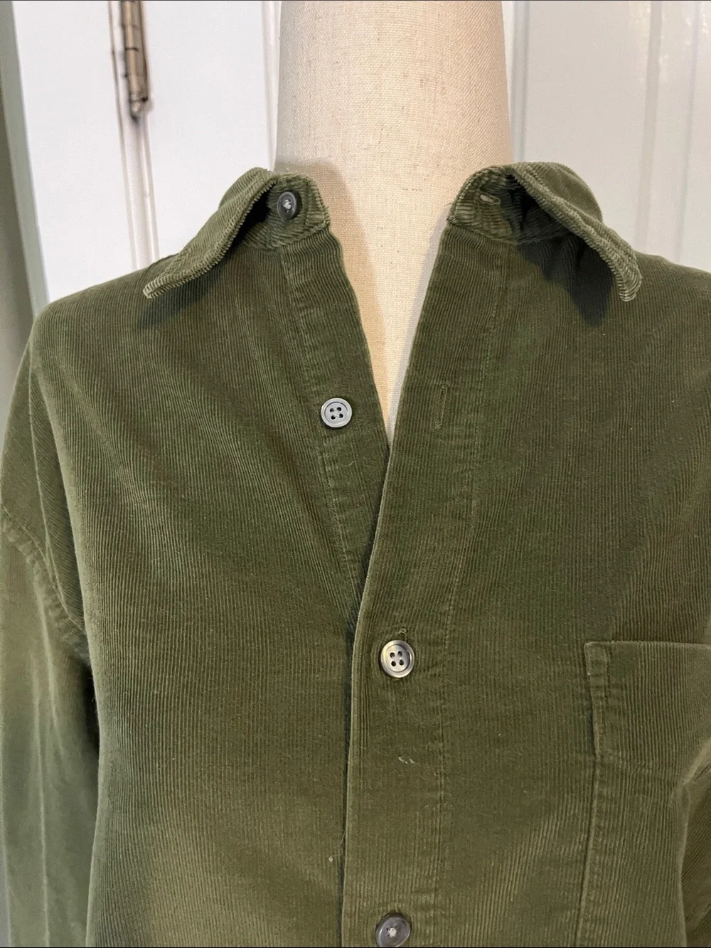 J. Crew Olive Green Corduroy Button-Down Shirt